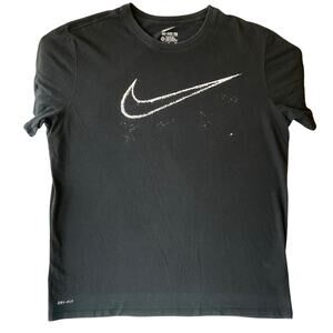 Nike Dri-fit Men Short Sleeve T-shirt Size XL, Black